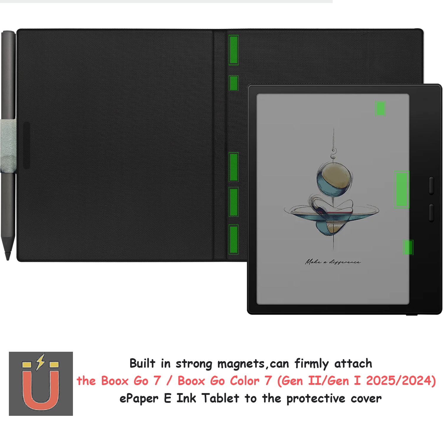 Magnetic Case for Boox Go Colo - đánh giá và giá Pen Cup Magnetic